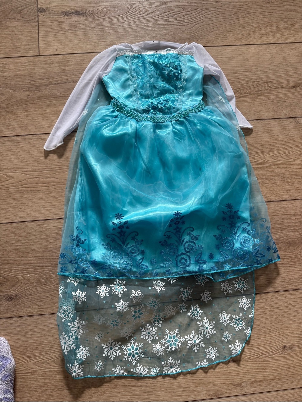 Girls' Sparkle Teal Frozen/Elsa Costume Dress